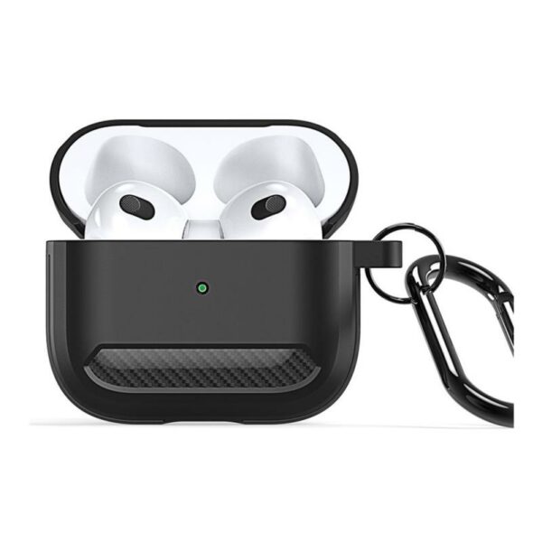 Θήκη TPU Dux Ducis PECB Apple AirPods 3 με Γάντζο Μαύρο