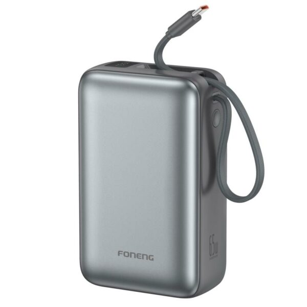Φορτιστής Ανάγκης Foneng PX128 65W 30000mAh με 3 Θύρες Σκούρο Γκρι