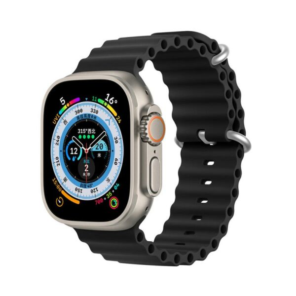 Λουράκι Σιλικόνης Dux Ducis OceanWave Bracelet Apple Watch (42/ 44/ 45mm) Μαύρο