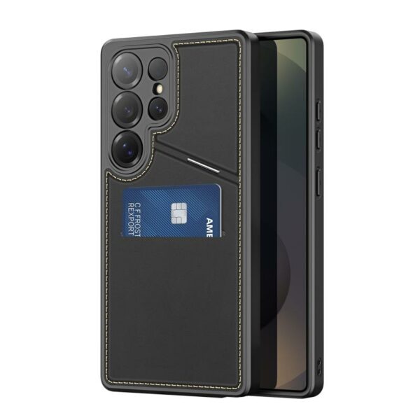 Θήκη Δερμάτινη Dux Ducis Rafi II Mag 3 σε 1 MagSafe RFID Blocker Samsung S938B Galaxy S25 Ultra 5G με Stand Μαύρο