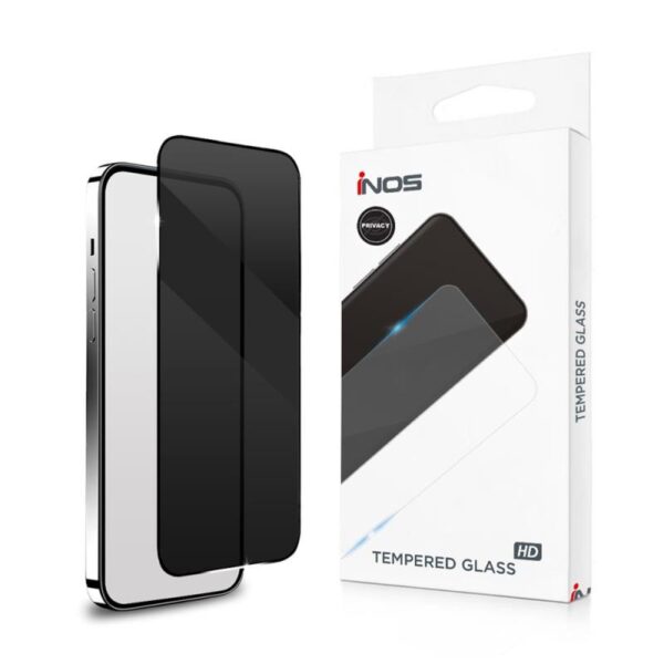 Tempered Glass Full Face Privacy inos 0.33mm Apple iPhone 12/ 12 Pro Μαύρο