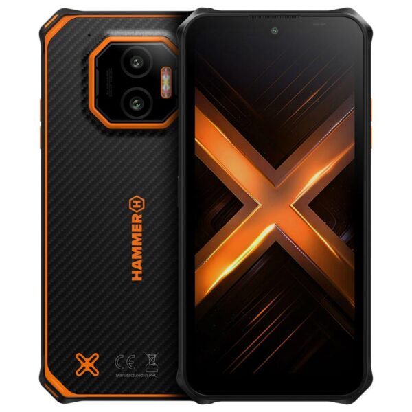 Κινητό Τηλέφωνο Hammer Energy X2 (Dual SIM) 128GB 6GB RAM Μαύρο-Πορτοκαλί