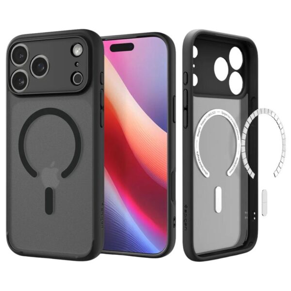 Θήκη TPU & PC Spigen Ultra Hybrid Mag Magsafe Apple iPhone 17 Pro Max Frost Μαύρο