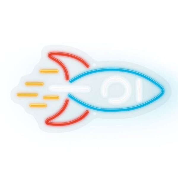 Neon Plexi Neolia NNE18 ROCKET (USB, On/Off & Dimmer) Πολύχρωμο