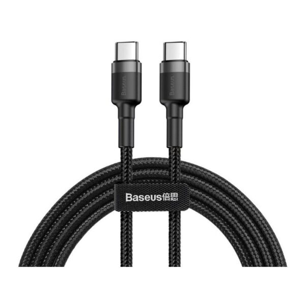 Καλώδιο Σύνδεσης USB 2.0 Baseus Cafule USB C σε USB C Flash PD 60W 2m Μαύρο-Γκρι